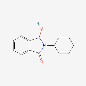 molecular formula C14H17NO2 B8735647 2-Cyclohexyl-3-hydroxy-1-isoindolinone 