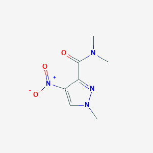 molecular formula C7H10N4O3 B8735689 N,N,1-trimethyl-4-nitropyrazole-3-carboxamide 