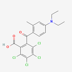 molecular formula C19H17Cl4NO3 B8735701 2,3,4,5-Tetrachloro-6-[4-(diethylamino)-2-methylbenzoyl]benzoic acid CAS No. 52830-71-4