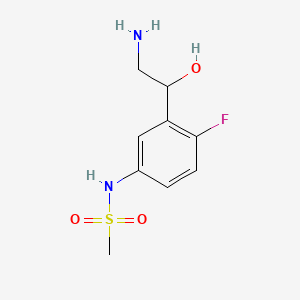 molecular formula C9H13FN2O3S B8735714 N-[3-(2-Amino-1-hydroxyethyl)-4-fluorophenyl]methanesulfonamide 