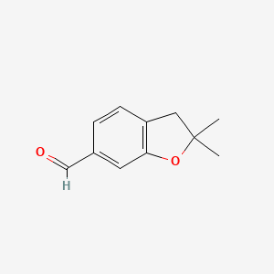 molecular formula C11H12O2 B8735751 2,2-Dimethyl-2,3-dihydrobenzofuran-6-carbaldehyde 