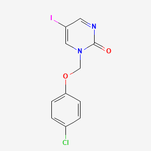 molecular formula C11H8ClIN2O2 B8735758 1-(4-Chlorophenoxy)methyl-5-iodopyrimidin-2-one CAS No. 83768-03-0