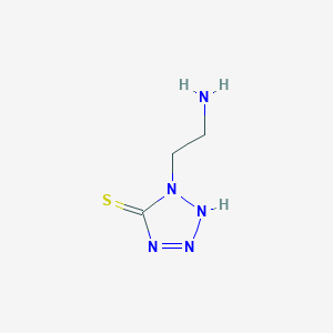 molecular formula C3H7N5S B8735822 1-(2-Aminoethyl)-1,2-dihydro-5H-tetrazole-5-thione CAS No. 54567-22-5