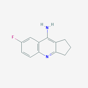 molecular formula C12H11FN2 B8735846 7-Fluoro-2,3-dihydro-1H-cyclopenta[b]quinolin-9-amine CAS No. 116207-39-7