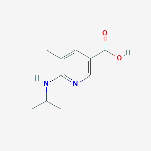 molecular formula C10H14N2O2 B8735851 6-(Isopropylamino)-5-methylnicotinic acid 