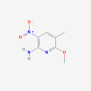 molecular formula C7H9N3O3 B8735865 6-Methoxy-5-methyl-3-nitro-2-pyridineamine 