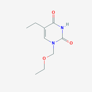 molecular formula C9H14N2O3 B8735896 1-Ethoxymethyl-5-ethyluracil CAS No. 136160-48-0