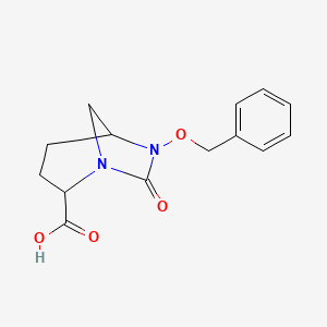 molecular formula C14H16N2O4 B8735909 6-(Benzyloxy)-7-oxo-1,6-diazabicyclo[3.2.1]octane-2-carboxylic acid 