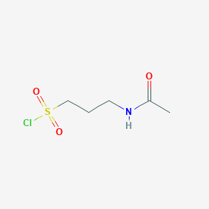 molecular formula C5H10ClNO3S B8735920 3-Acetamidopropane-1-sulfonyl chloride 