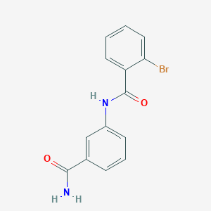 molecular formula C14H11BrN2O2 B8735950 2-bromo-N-(3-carbamoylphenyl)benzamide 