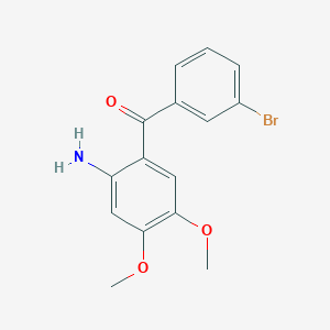 molecular formula C15H14BrNO3 B8736133 (2-Amino-4,5-dimethoxy-phenyl)-(3-bromo-phenyl)-methanone 
