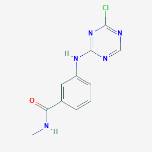 molecular formula C11H10ClN5O B8736145 3-(4-chloro-1,3,5-triazin-2-ylamino)-N-methylbenzamide 