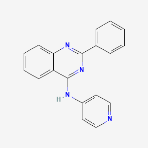 molecular formula C19H14N4 B8736160 2-phenyl-N-(pyridin-4-yl)quinazolin-4-amine 
