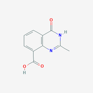 molecular formula C10H8N2O3 B8736204 2-Methyl-4-oxo-3,4-dihydroquinazoline-8-carboxylic acid 