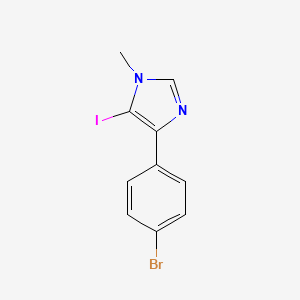 molecular formula C10H8BrIN2 B8736249 4-(4-bromophenyl)-5-iodo-1-methyl-1H-imidazole 