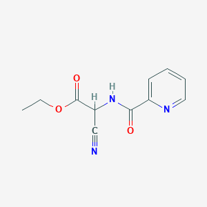 molecular formula C11H11N3O3 B8736255 Ethyl 2-cyano-2-(picolinamido)acetate 