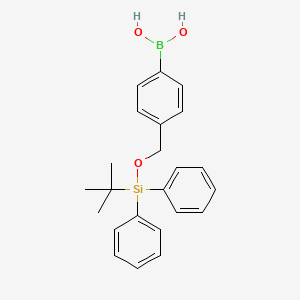 molecular formula C23H27BO3Si B8736313 [4-({[tert-Butyl(diphenyl)silyl]oxy}methyl)phenyl]boronic acid CAS No. 148289-82-1