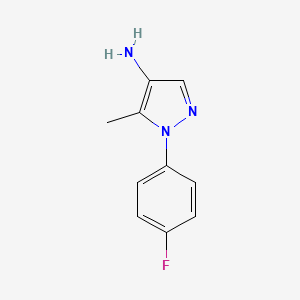 molecular formula C10H10FN3 B8736364 1-(4-Fluorophenyl)-5-methylpyrazol-4-amine 
