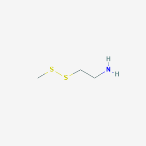 molecular formula C3H9NS2 B8736408 2-(Methyldisulfanyl)ethan-1-amine CAS No. 82235-84-5