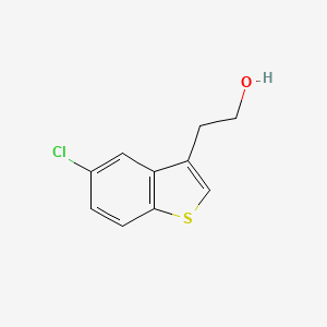 molecular formula C10H9ClOS B8736516 2-(5-Chloro-1-benzothiophene-3-yl)ethanol CAS No. 821787-25-1