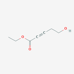 molecular formula C7H10O3 B8736554 2-Pentynoic acid, 5-hydroxy-, ethyl ester 