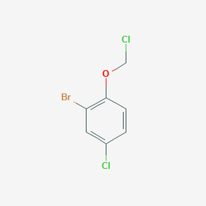 molecular formula C7H5BrCl2O B8736587 2-Bromo-4-chloro-1-(chloromethoxy)benzene 