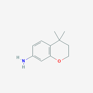 molecular formula C11H15NO B8736612 4,4-Dimethylchroman-7-amine 