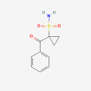 molecular formula C10H11NO3S B8736621 1-Benzoylcyclopropane-1-sulfonamide CAS No. 669008-32-6