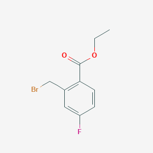 molecular formula C10H10BrFO2 B8736677 Ethyl 2-(bromomethyl)-4-fluorobenzoate 