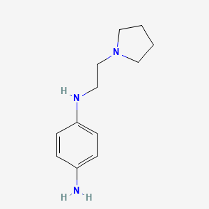 molecular formula C12H19N3 B8736696 N~1~-[2-(Pyrrolidin-1-yl)ethyl]benzene-1,4-diamine CAS No. 863453-84-3