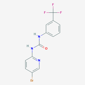 molecular formula C13H9BrF3N3O B8736713 1-(5-Bromopyridin-2-yl)-3-(3-(trifluoromethyl)phenyl)urea 