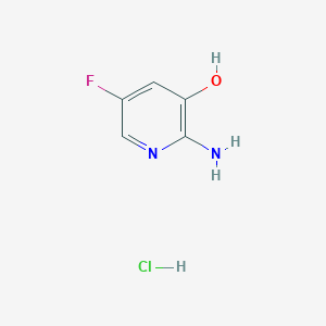 molecular formula C5H6ClFN2O B8736721 2-Amino-5-fluoropyridin-3-ol hydrochloride 