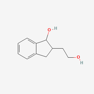 molecular formula C11H14O2 B8736786 1-Hydroxyindane-2-ethanol CAS No. 57932-08-8
