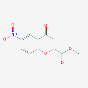 molecular formula C11H7NO6 B8736826 Methyl 6-nitro-4-oxo-4H-1-benzopyran-2-carboxylate CAS No. 116543-93-2