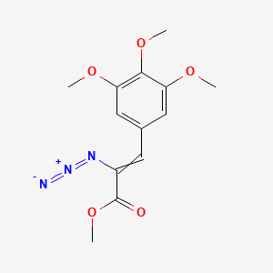 molecular formula C13H15N3O5 B8736864 2-Propenoic acid, 2-azido-3-(3,4,5-trimethoxyphenyl)-, methyl ester CAS No. 128781-06-6