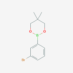 molecular formula C11H14BBrO2 B8736896 2-(3-Bromophenyl)-5,5-dimethyl-1,3,2-dioxaborinane 