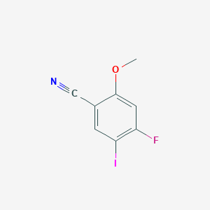molecular formula C8H5FINO B8736903 4-Fluoro-5-iodo-2-methoxy-benzonitrile 