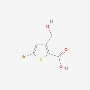 molecular formula C6H5BrO3S B8736911 5-Bromo-3-(hydroxymethyl)thiophene-2-carboxylic acid 
