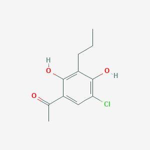 molecular formula C11H13ClO3 B8737072 1-(5-Chloro-2,4-dihydroxy-3-propylphenyl)ethanone CAS No. 88420-39-7