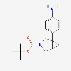 molecular formula C16H22N2O2 B8737103 Tert-butyl 1-(4-aminophenyl)-3-azabicyclo[3.1.0]hexane-3-carboxylate 