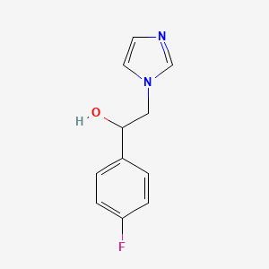 molecular formula C11H11FN2O B8737154 1-(4-Fluorophenyl)-2-(1H-imidazol-1-yl)ethanol 
