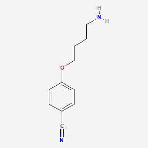 molecular formula C11H14N2O B8737172 4-(4-Aminobutoxy)benzonitrile 