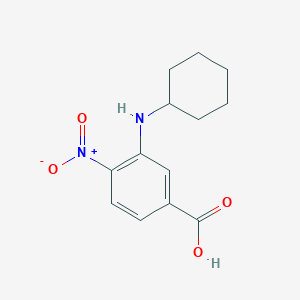molecular formula C13H16N2O4 B8737228 3-Cyclohexylamino-4-nitro-benzoic Acid 