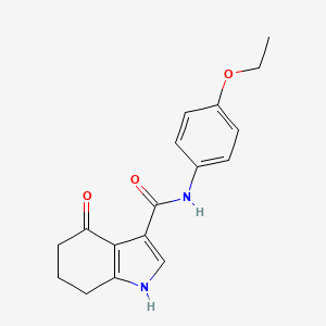 molecular formula C17H18N2O3 B8737255 1H-Indole-3-carboxamide, N-(4-ethoxyphenyl)-4,5,6,7-tetrahydro-4-oxo- CAS No. 168271-95-2