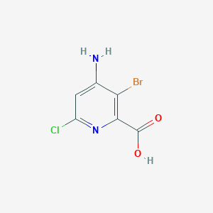 molecular formula C6H4BrClN2O2 B8737257 4-Amino-3-bromo-6-chloropyridine-2-carboxylic acid 