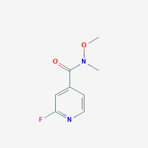 molecular formula C8H9FN2O2 B8737316 2-Fluoro-N-methyl-N-(methyloxy)-4-pyridinecarboxamide 