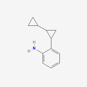 molecular formula C12H15N B8737339 2-([1,1'-Bi(cyclopropan)]-2-yl)aniline CAS No. 890408-75-0