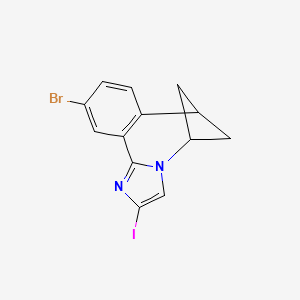 molecular formula C13H10BrIN2 B8737358 10-Bromo-2-iodo-6,7-dihydro-5H-5,7-methanobenzo[c]imidazo[1,2-a]azepine 