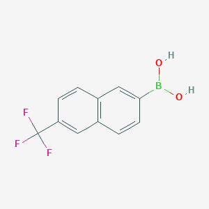 molecular formula C11H8BF3O2 B8737371 2-(Trifluoromethyl)naphthalene-6-boronic acid 
