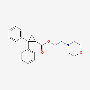 molecular formula C22H25NO3 B8737382 2-(4-Morpholinyl)ethyl 2,2-diphenylcyclopropanecarboxylate CAS No. 39123-15-4
